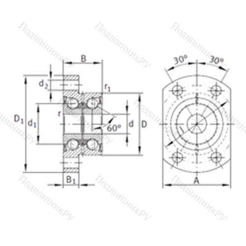 Подшипник шариковый радиально-упорный ZKLFA 0850-2RS