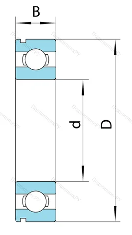 Шариковый однорядный подшипник 50316 (6316 N) в Оренбурге