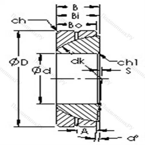 Подшипник скольжения сферический GAC 40S от производителя  AST
