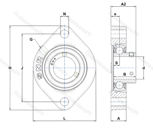 Подшипниковый узел USFD 204 CN в Оренбурге