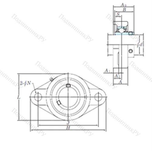 Подшипниковый узел шариковый радиальный UCFL 213E от производителя  KOYO