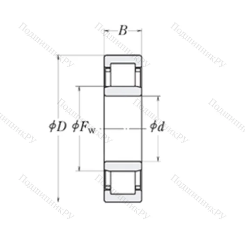 Подшипник роликовый радиальный LLRJ 1.3/8