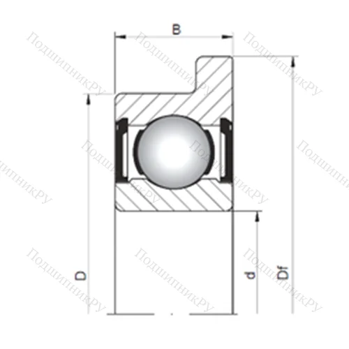 Подшипник шариковый радиальный FL 608 ZZ от производителя  CX Подшипник шариковый радиальный FL 608 ZZ от производителя  CX