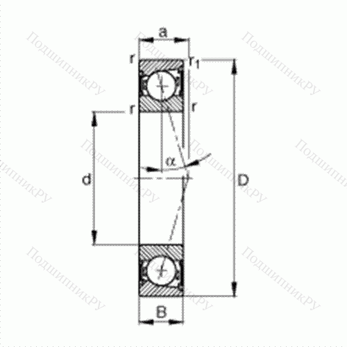 Подшипник шпиндельный B 71904-C-2RSD-T-P 4S от производителя  FAG Подшипник шпиндельный B 71904-C-2RSD-T-P 4S от производителя  FAG