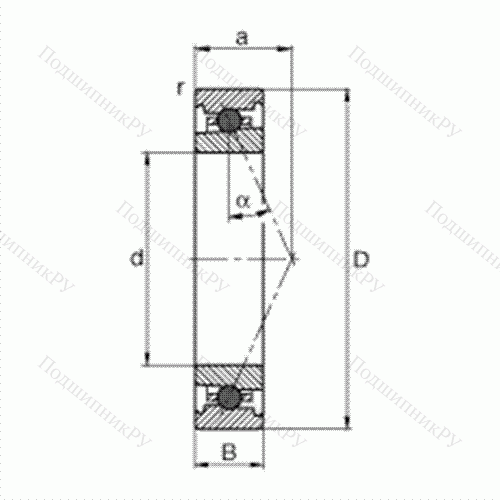 Подшипник шпиндельный HC 71914-E-T-P 4S от производителя  FAG Подшипник шпиндельный HC 71914-E-T-P 4S от производителя  FAG
