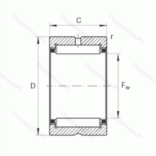 Подшипник роликовый игольчатый RNA 4852 от производителя  INA Подшипник роликовый игольчатый RNA 4852 от производителя  INA