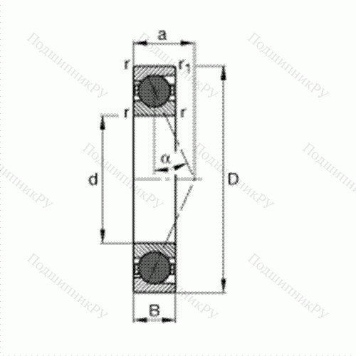 Подшипник шпиндельный HCB 71901-E-T-P 4S от производителя  FAG Подшипник шпиндельный HCB 71901-E-T-P 4S от производителя  FAG