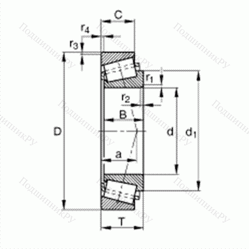 Подшипник роликовый конический 30221-XL от производителя  FAG Подшипник роликовый конический 30221-XL от производителя  FAG