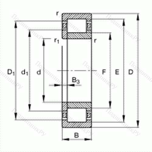 Подшипник роликовый радиальный NUP 2224-E-TVP 2 от производителя  FAG Подшипник роликовый радиальный NUP 2224-E-TVP 2 от производителя  FAG