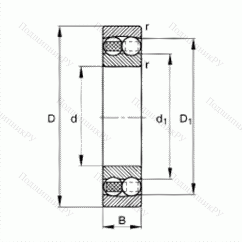 Подшипник шариковый радиально-сферический 1320-M от производителя  FAG Подшипник шариковый радиально-сферический 1320-M от производителя  FAG