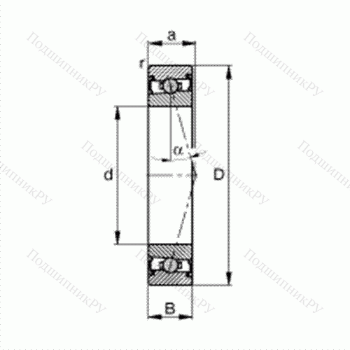 Подшипник шпиндельный HCS 71916-C-T-P 4S от производителя  FAG Подшипник шпиндельный HCS 71916-C-T-P 4S от производителя  FAG