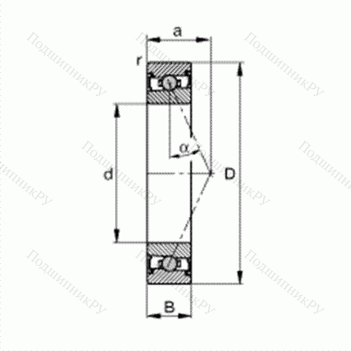 Подшипник шпиндельный HCS 71914-E-T-P 4S от производителя  FAG Подшипник шпиндельный HCS 71914-E-T-P 4S от производителя  FAG